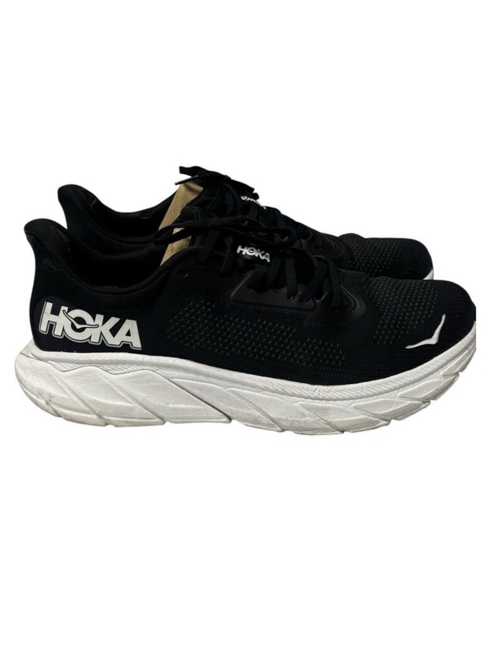 Hoka One One Men’s Size 12D Black/White Running Low Top Sneakers  athletic Shoes